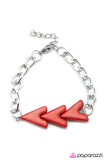 Paparazzi "Follow Through" Red Bracelet Paparazzi Jewelry
