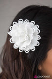 Paparazzi "Foolish Behavior - White" hair clip Paparazzi Jewelry