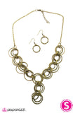 Paparazzi "Foolish Games" Brass Necklace & Earring Set Paparazzi Jewelry