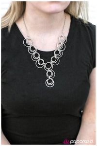 Paparazzi "Foolish Games" Silver Necklace & Earring Set Paparazzi Jewelry