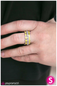 Paparazzi "Fool Me Once..." Yellow Ring Paparazzi Jewelry