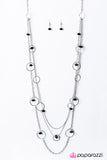 Paparazzi "Footloose and Fancy Free" Black Necklace & Earring Set Paparazzi Jewelry