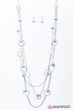 Paparazzi "Footloose and Fancy Free" Blue Necklace & Earring Set Paparazzi Jewelry