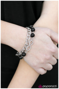 Paparazzi "Forever Is Not Enough" Black Bracelet Paparazzi Jewelry