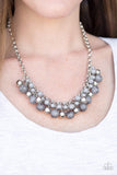 Paparazzi "For The Love Of Fashion" Silver Necklace & Earring Set Paparazzi Jewelry