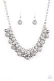 Paparazzi "For The Love Of Fashion" Silver Necklace & Earring Set Paparazzi Jewelry
