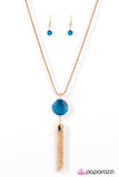 Paparazzi "Fortune Smiles Upon You" Blue Necklace & Earring Set Paparazzi Jewelry