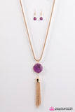 Paparazzi "Fortune Smiles Upon You" Purple Necklace & Earring Set Paparazzi Jewelry