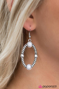 Paparazzi "Fox Hollow - White" earring Paparazzi Jewelry