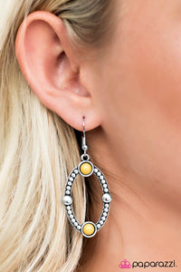 Paparazzi "Fox Hollow - Yellow" earring Paparazzi Jewelry