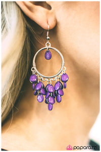 Paparazzi "Frame of Mind" Purple Earrings Paparazzi Jewelry