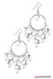 Paparazzi "Frame Of Mind" White Earrings Paparazzi Jewelry