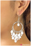 Paparazzi "Frame Of Mind" White Earrings Paparazzi Jewelry