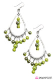 Paparazzi "Free Fallin - Green" earring Paparazzi Jewelry