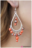 Paparazzi "Free Fallin - Orange" earring Paparazzi Jewelry