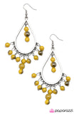 Paparazzi "Free Fallin - Yellow" earring Paparazzi Jewelry