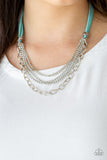 Paparazzi "Free Roamer" Blue Necklace & Earring Set Paparazzi Jewelry