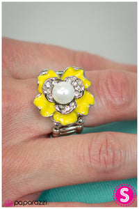 Paparazzi "Frilled To Pieces" Yellow Ring Paparazzi Jewelry
