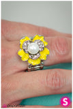 Paparazzi "Frilled To Pieces" Yellow Ring Paparazzi Jewelry