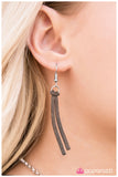 Paparazzi "FRINGE with Benefits" Silver Necklace & Earring Set Paparazzi Jewelry