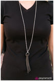 Paparazzi "FRINGE with Benefits" Silver Necklace & Earring Set Paparazzi Jewelry