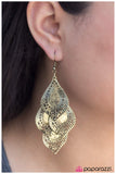 Paparazzi "From Dusk Til Dawn - Brass" earring Paparazzi Jewelry