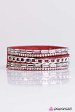 Paparazzi "Front Row Fabulous - Red" bracelet Paparazzi Jewelry