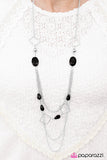 Paparazzi "Front Row Seats" Black Necklace & Earring Set Paparazzi Jewelry