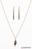 Paparazzi "Frozen In Fall" Brass Necklace & Earring Set Paparazzi Jewelry