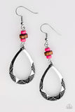 Paparazzi "Full Of WILDLIFE" Pink Earrings Paparazzi Jewelry