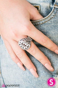 Paparazzi "Full Tilt" White Ring Paparazzi Jewelry