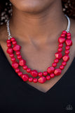 Paparazzi "Galapagos Glam" Red Necklace & Earring Set Paparazzi Jewelry