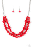 Paparazzi "Galapagos Glam" Red Necklace & Earring Set Paparazzi Jewelry