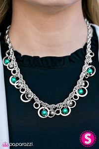 Paparazzi "Galaxy Gala" Green Necklace & Earring Set Paparazzi Jewelry