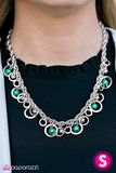 Paparazzi "Galaxy Gala" Green Necklace & Earring Set Paparazzi Jewelry