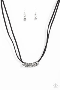 Paparazzi "Galaxy Glam" Black Necklace & Earring Set Paparazzi Jewelry