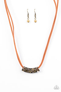 Paparazzi "Galaxy Glam" Orange Necklace & Earring Set Paparazzi Jewelry