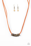 Paparazzi "Galaxy Glam" Orange Necklace & Earring Set Paparazzi Jewelry