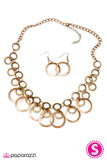 Paparazzi "Gangnam Style" Copper Necklace & Earring Set Paparazzi Jewelry