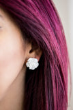 Paparazzi "Garden Rave - White Post" earring Paparazzi Jewelry
