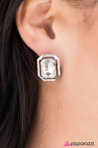 Paparazzi "Gatsby Glam" White Earrings Paparazzi Jewelry