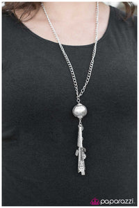 Paparazzi "Gee Whiz" Silver Necklace & Earring Set Paparazzi Jewelry