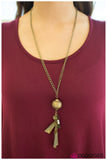 Paparazzi "Gee Whiz" Brass Necklace & Earring Set Paparazzi Jewelry