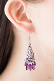 Paparazzi "Geisha Glam - Purple" earring Paparazzi Jewelry