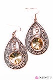 Paparazzi "Genie Glam" Copper Earrings Paparazzi Jewelry