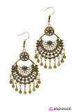 Paparazzi "Genie in a Bottle - Brass" earring Paparazzi Jewelry