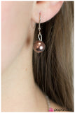 Paparazzi "Gently Glimmering" Brown Necklace & Earring Set Paparazzi Jewelry