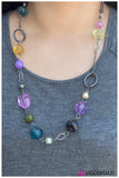 Paparazzi "Geo Glamorous" White Necklace & Earring Set Paparazzi Jewelry