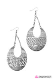 Paparazzi "GEO-ing Out In Style" Silver Earrings Paparazzi Jewelry
