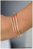 Paparazzi "Geometrically Speaking" Gold Bracelet Paparazzi Jewelry